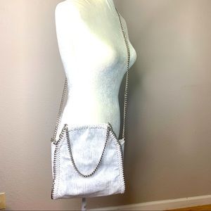 INZI faux leather chain bag with pouch